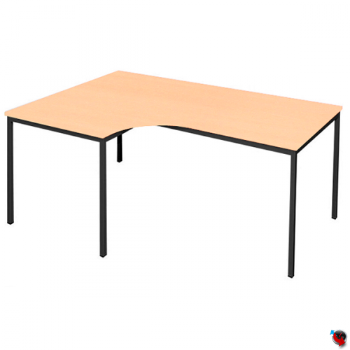 Freiformtisch-Winkel Schreibtisch 200 cm Buche Dekor Winkel links - Maß: 200 x 120/80 cm - Lieferzeit ca. 6 Wochen !!!